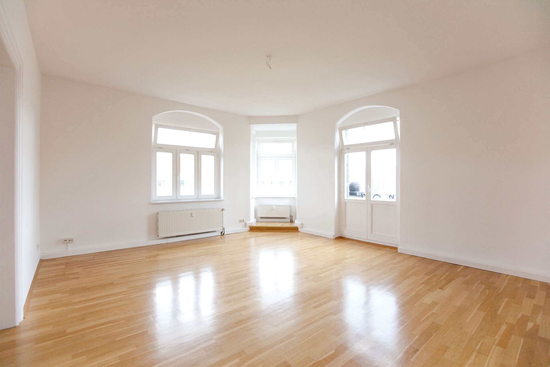 empty living room in a loft